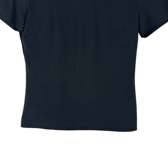 ALEXIS Sz M Women's Black Bissette Short Sleeve Mock Neck Top - Picture 5 of 13